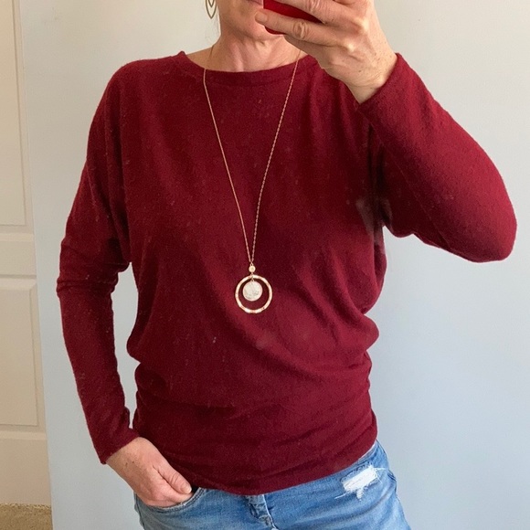 Tops - Cranberry Color Long Sleeve Top